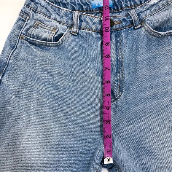Show Me Your Mumu Indigo High Rise Cropped Wide Leg Jeans