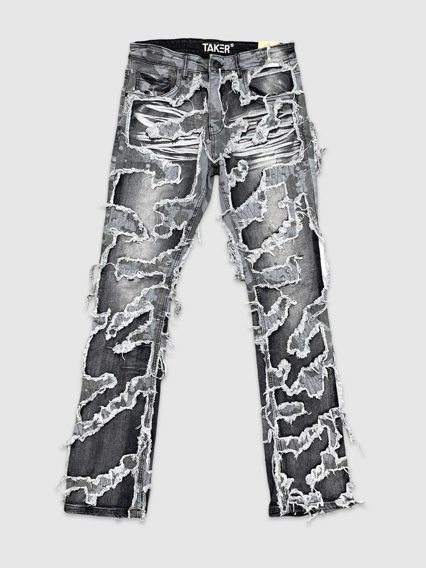 SLE-T4052-Flare Fit Fashion Denim Jeans