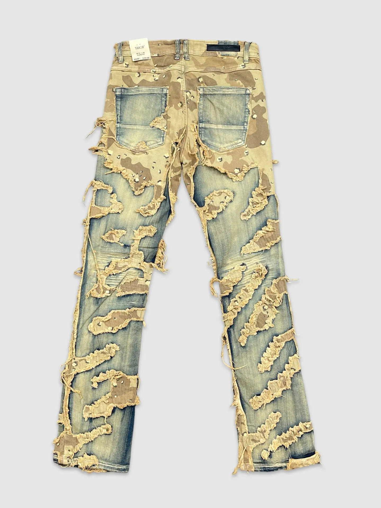 SLE-T4052-Flare Fit Fashion Denim Jeans
