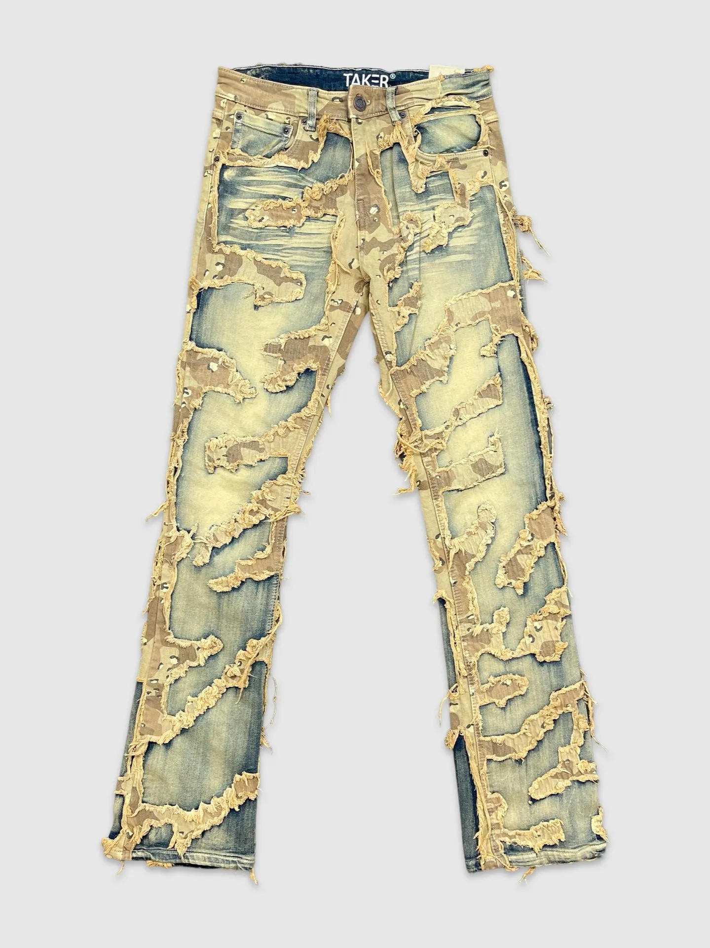 SLE-T4052-Flare Fit Fashion Denim Jeans