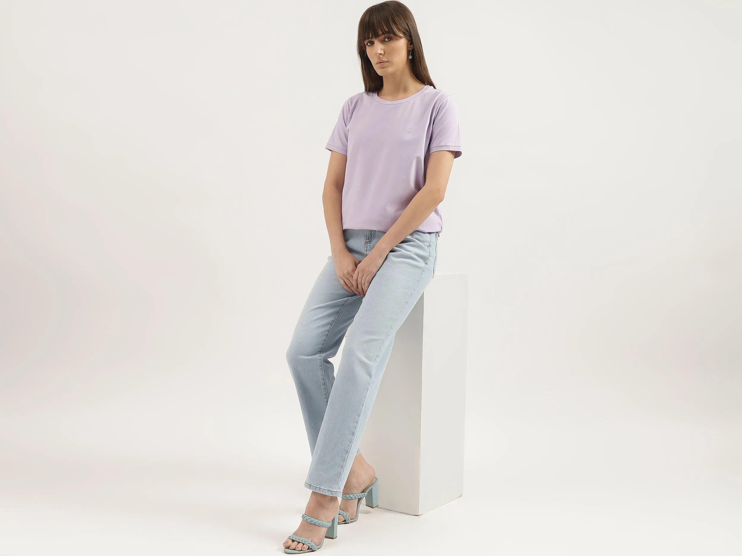 Solid Straight Fit Jeans