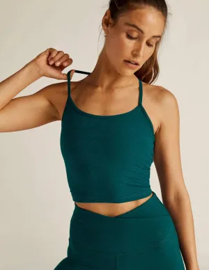 Spacedye Slim Racerback Cropped Tank by Beyond Yoga | Majestic Blue Hthr