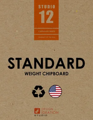 STANDARD Chipboard Sheets. Economy Pack. STUDIO 12 brand. STUDIO 12(11" x 17") (6 Sheets)