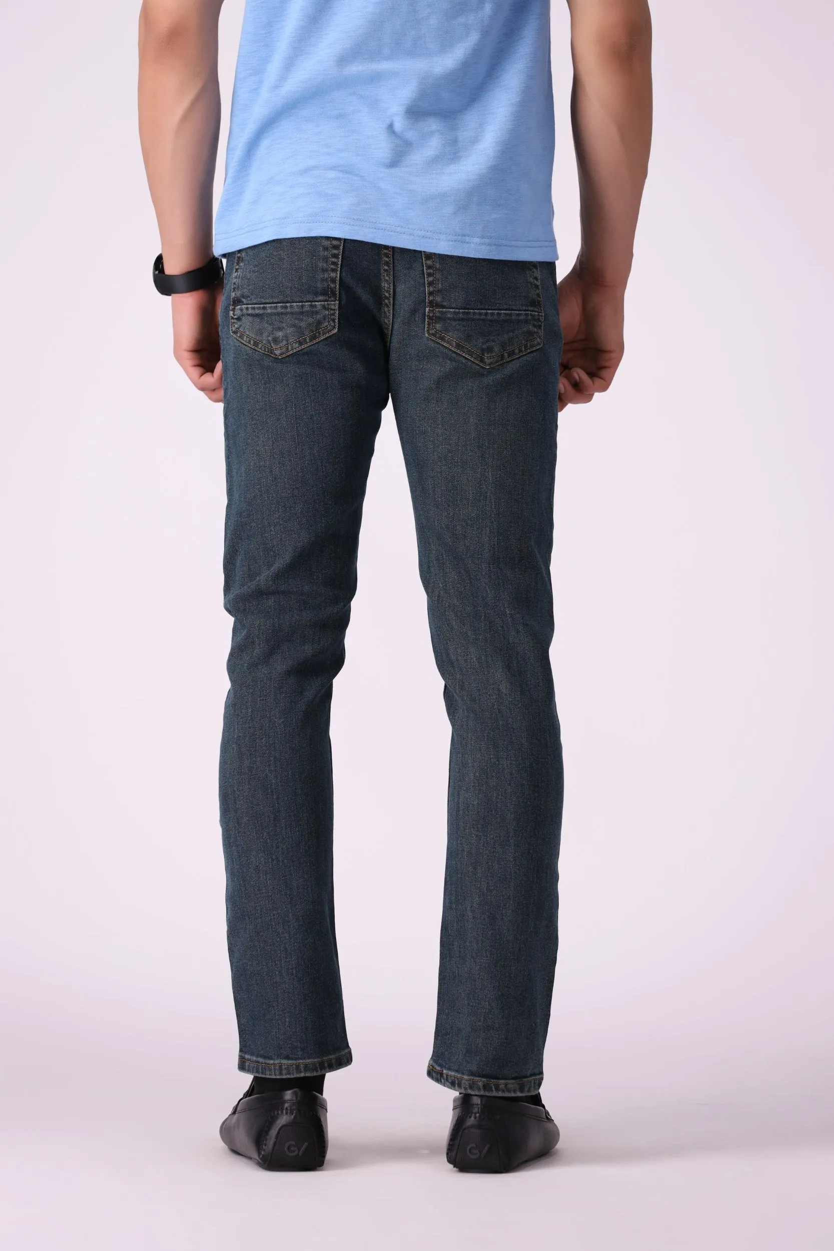 Stone Wash Stright Fit Jeans
