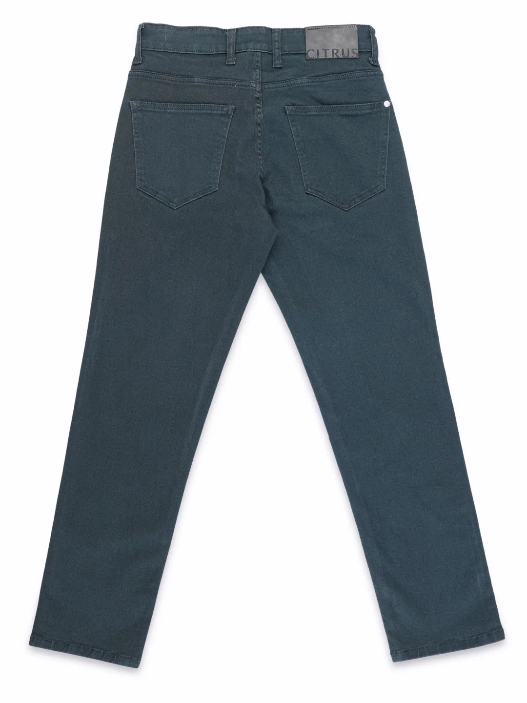 Straight Fit Green Denim Jeans