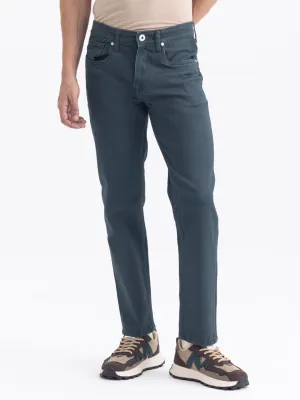 Straight Fit Green Denim Jeans