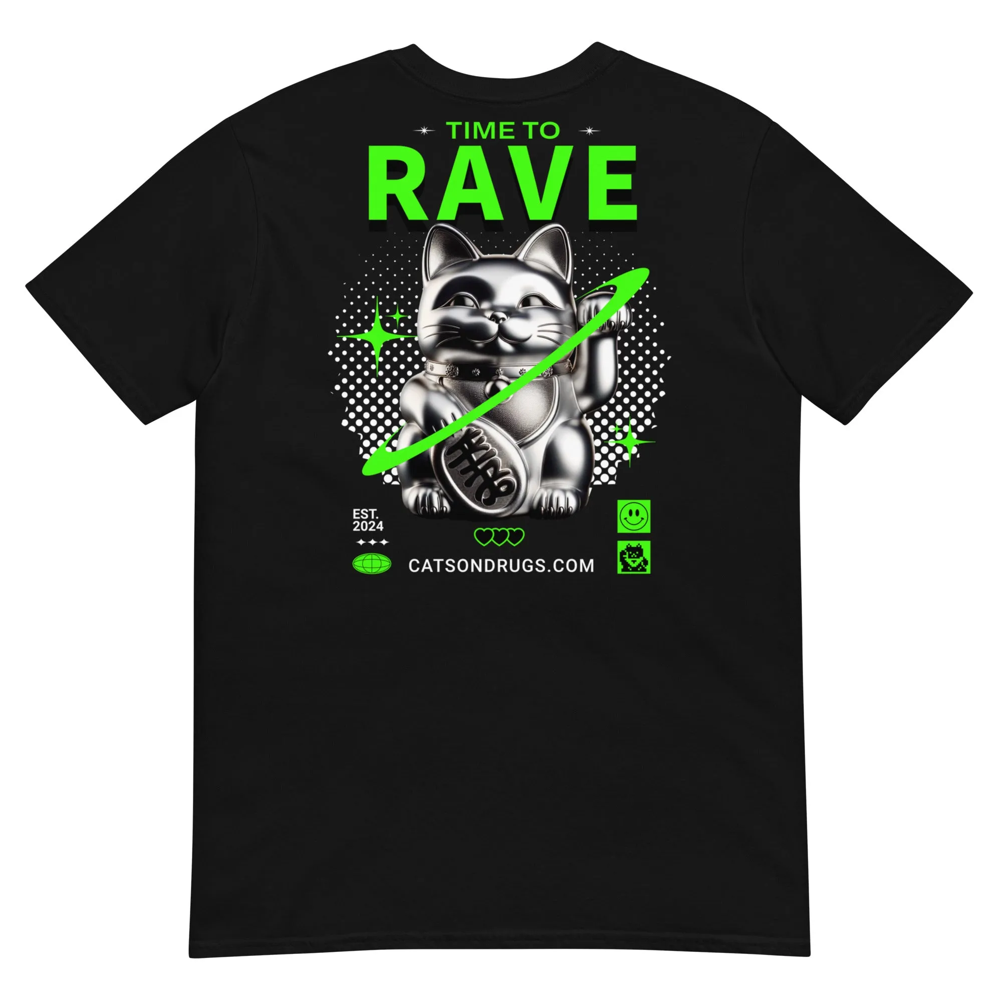 Techno T-Shirt | Time to Rave Cat | Techno Outfit