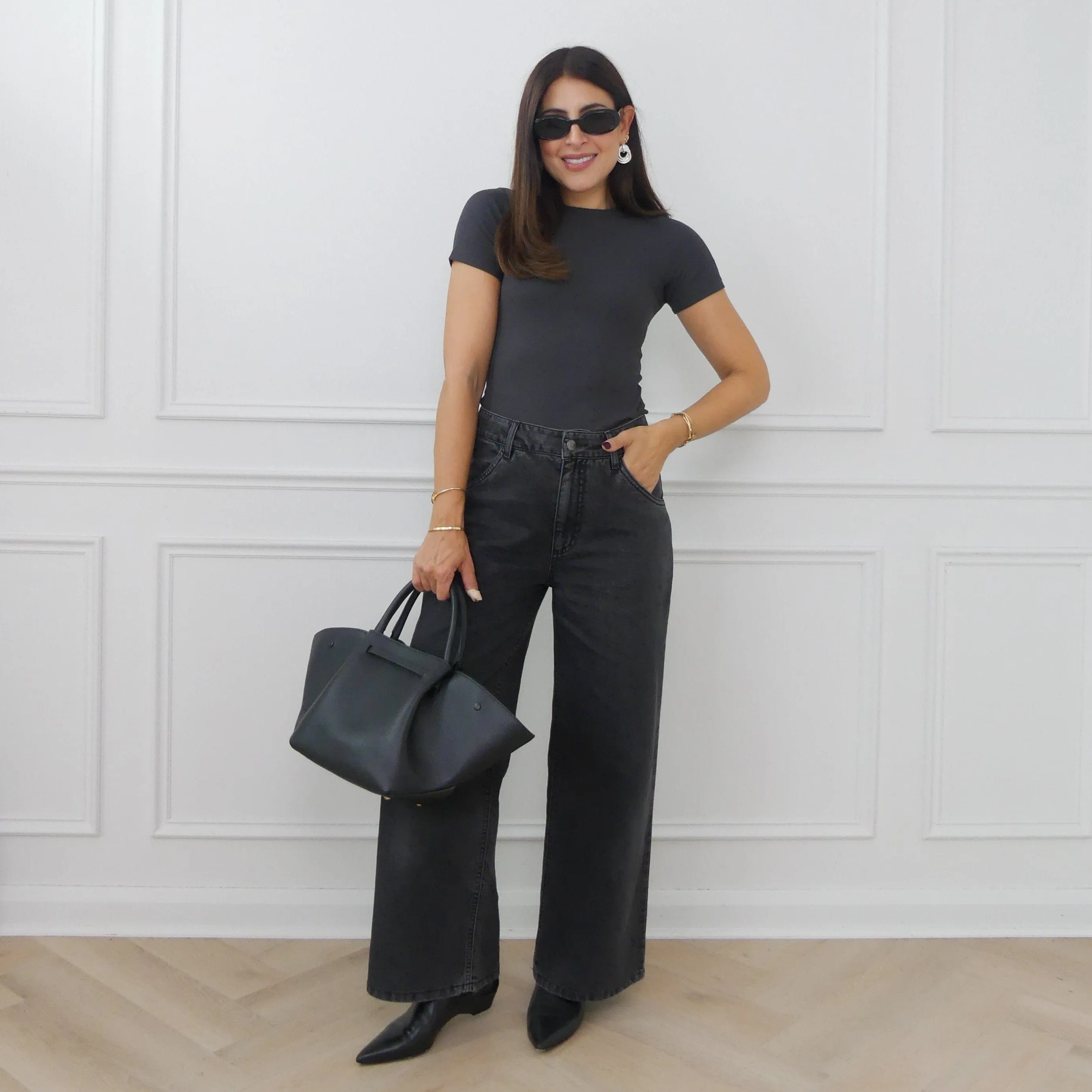 THE ADIE JEAN - WASHED BLACK DENIM
