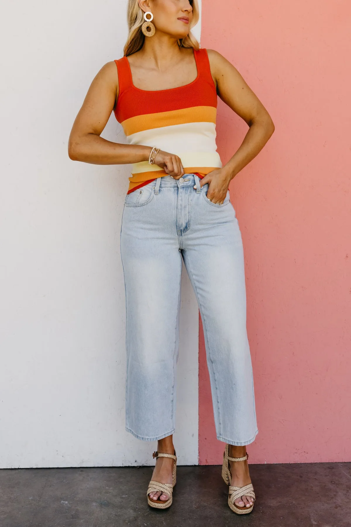 The Thea Adjustable Waist Crop Denim