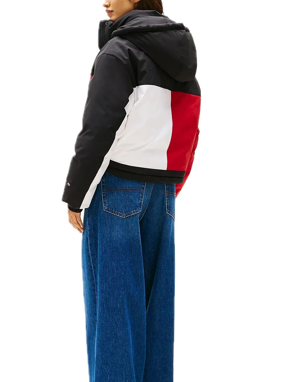 Tjw Crop Flag Puffer - Black