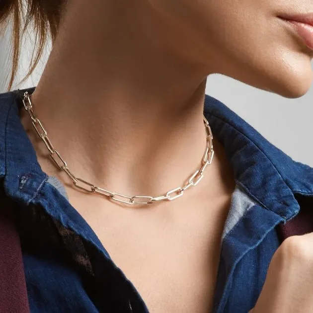 Toggle Chain Choker Necklace