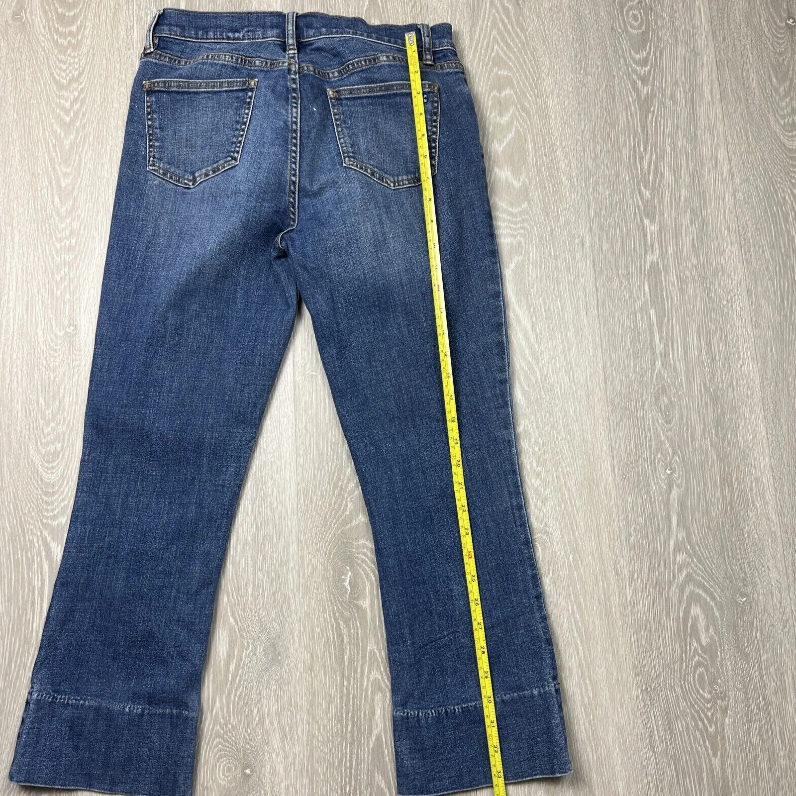 Tory Burch Womens Cropped Denim Blue Jeans Size 26
