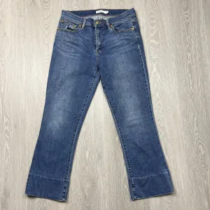 Tory Burch Womens Cropped Denim Blue Jeans Size 26