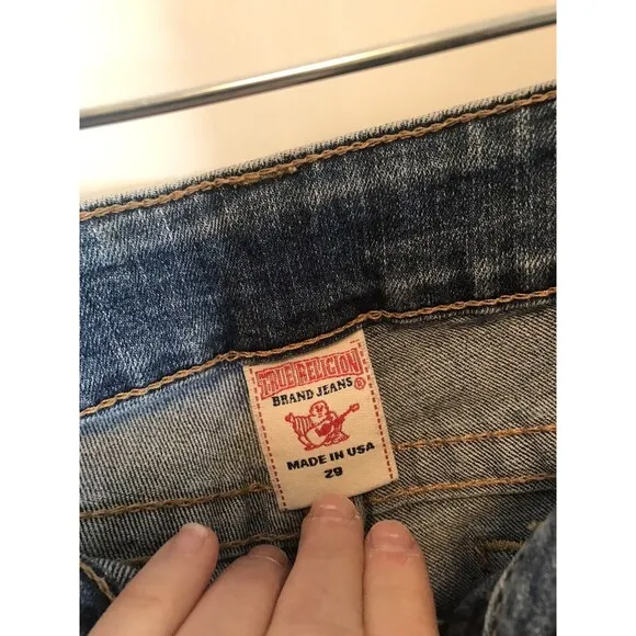 True Religion Women's  Skinny Fit Stretch Jeans in light blue  size 29 Stretch