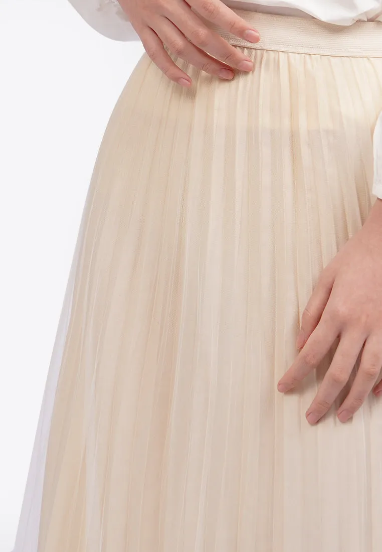 Tulle Maxi Skirt Ecru