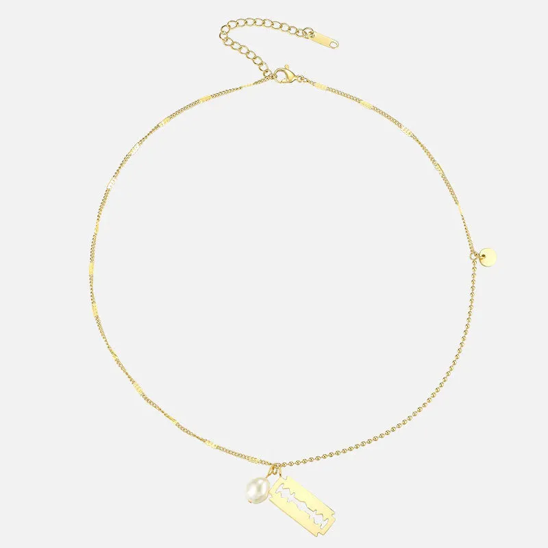 UNCUT PEARL CHOKER NECKLACE