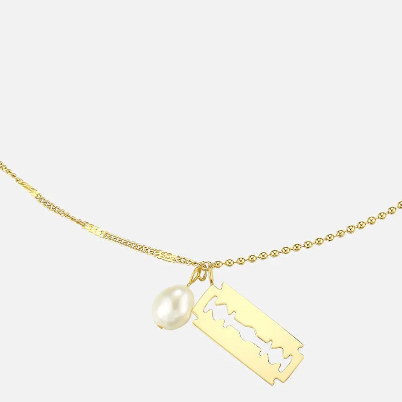 UNCUT PEARL CHOKER NECKLACE