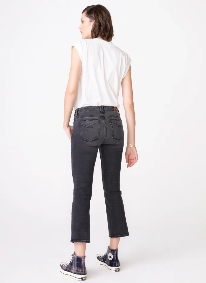 Unpublished Stonewash Crop Demi Flare Jeans