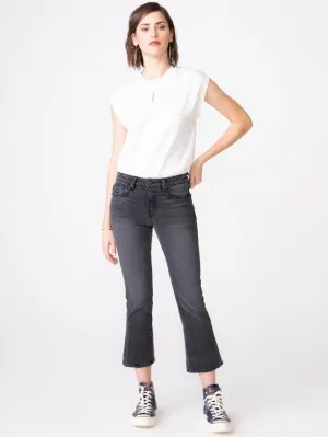 Unpublished Stonewash Crop Demi Flare Jeans