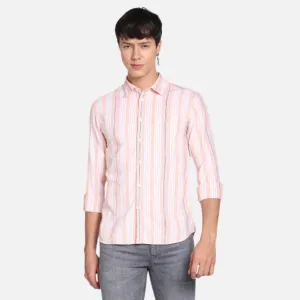 Vertical Stripe Slim Fit Casual Shirt