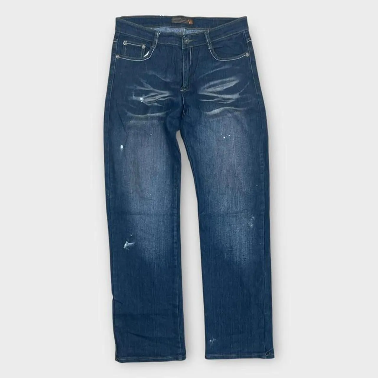 Vintage Japanese Denim Embroidered Straight Fit Jeans