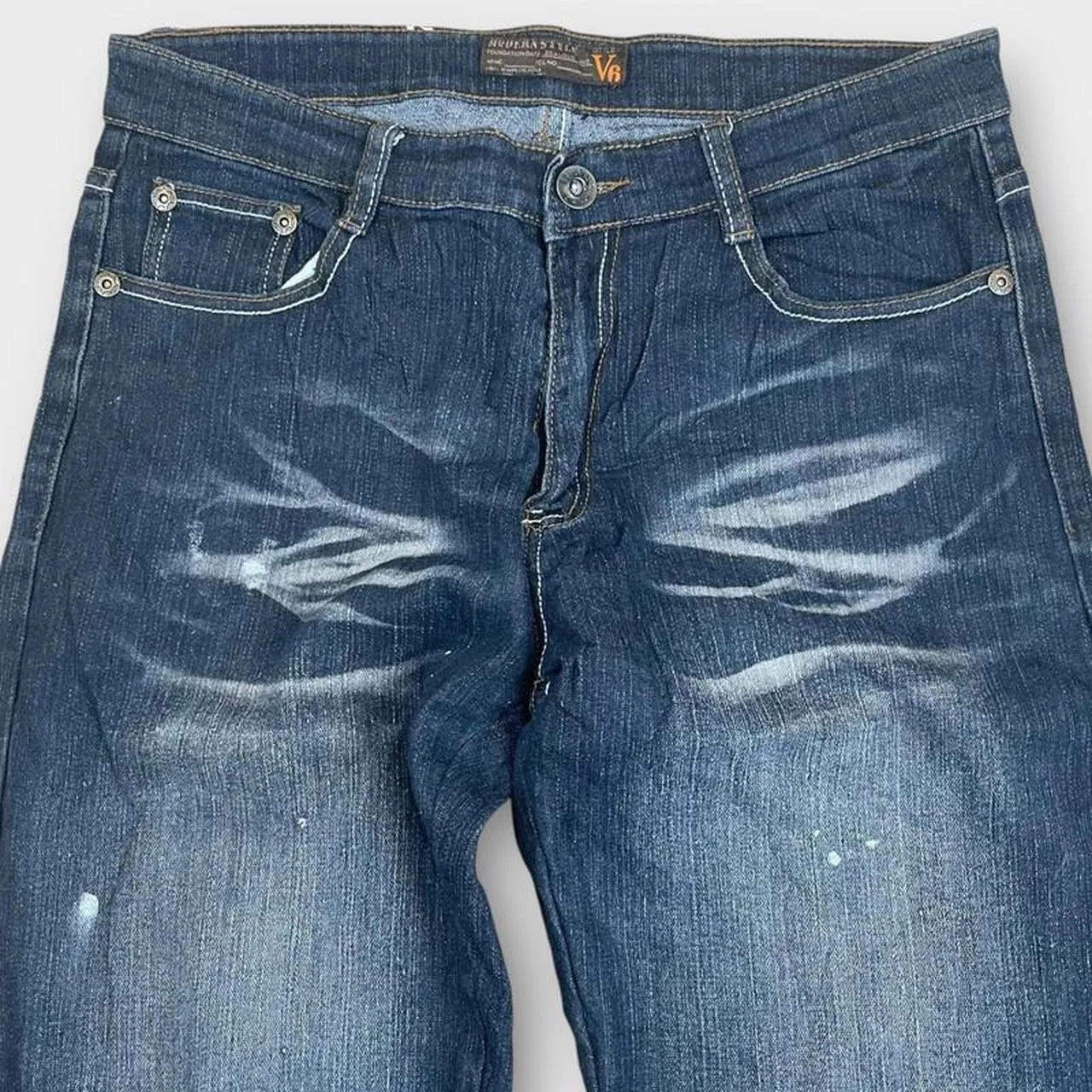 Vintage Japanese Denim Embroidered Straight Fit Jeans