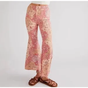 We The Free Floral Flare Jeans