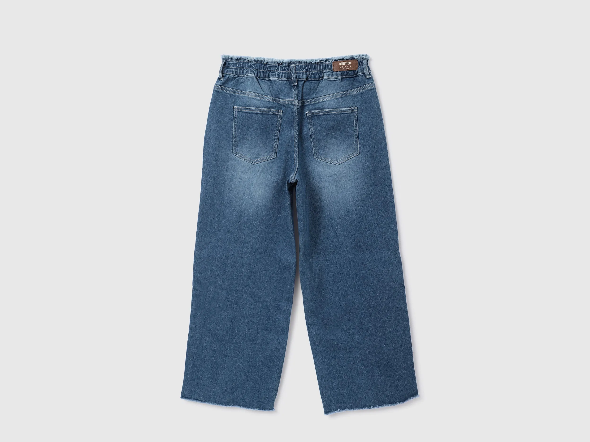 Women Solid Wide Leg Jeans