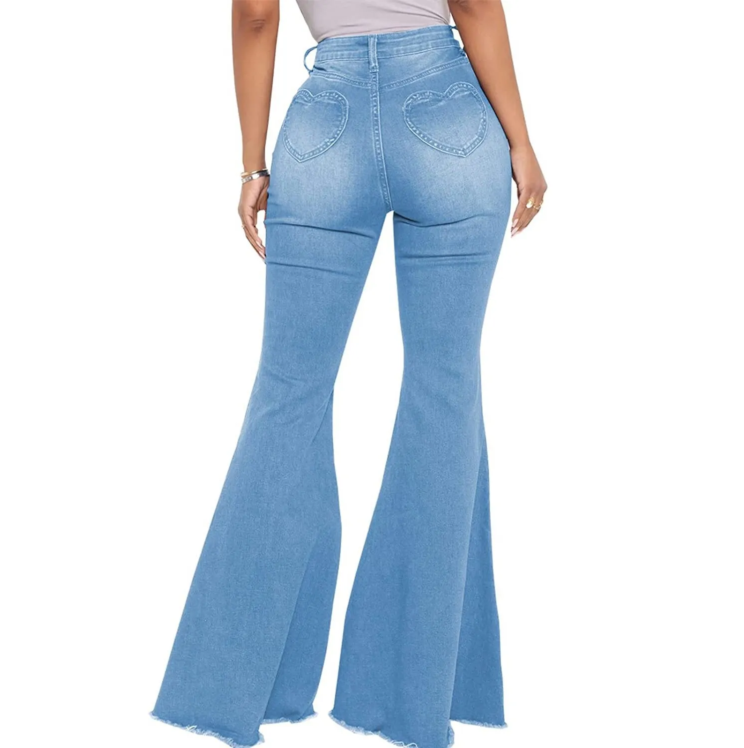 Women's high waist slim fit flared jeans