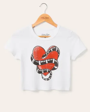 Women's Snake Heart Baby Tee