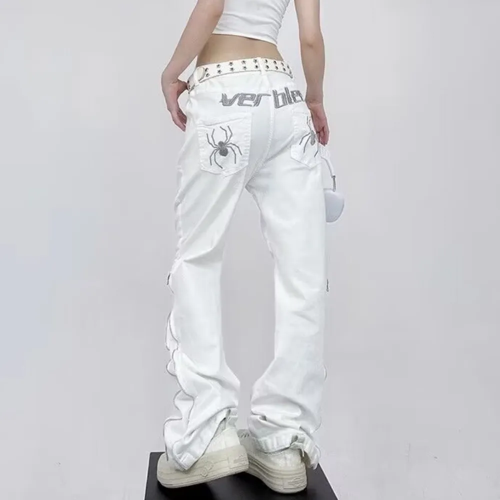 Women's Spider Embroidered Jeans