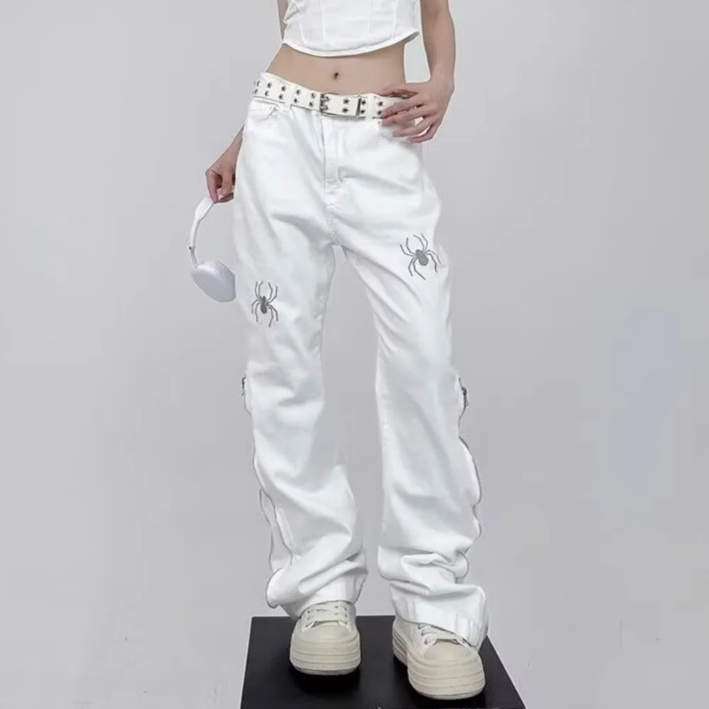 Women's Spider Embroidered Jeans