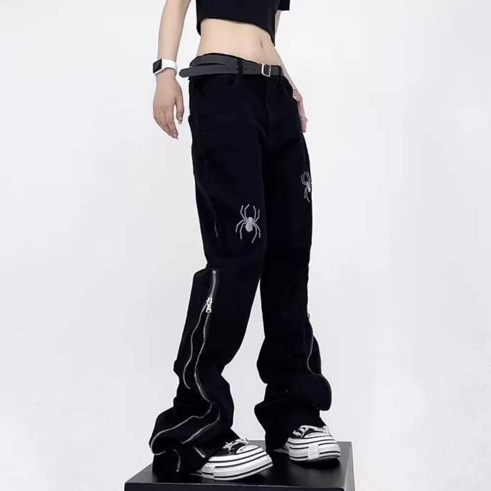 Women's Spider Embroidered Jeans