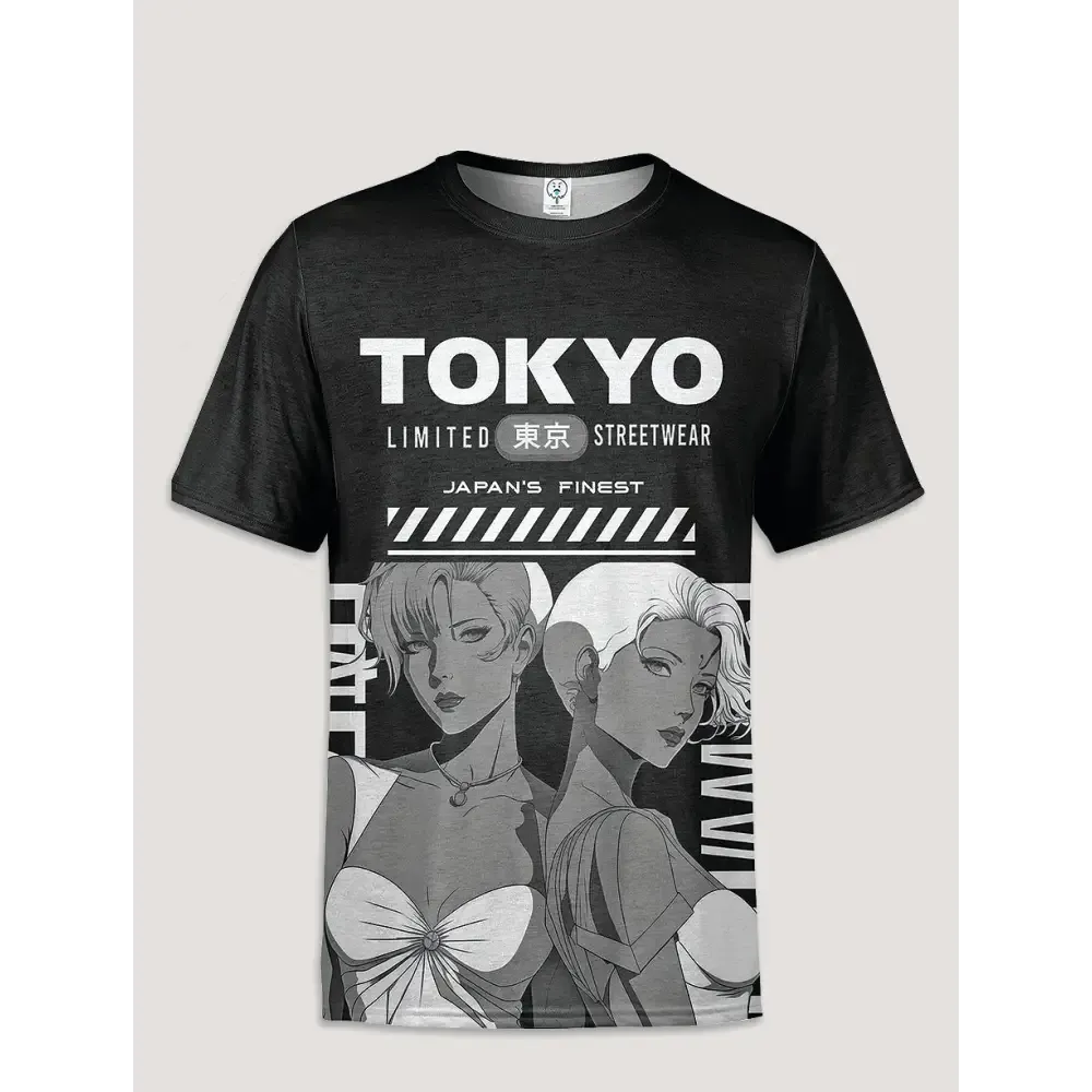 Y2K All Over Print T-Shirt Unisex Soft Polyester Spandex Fit