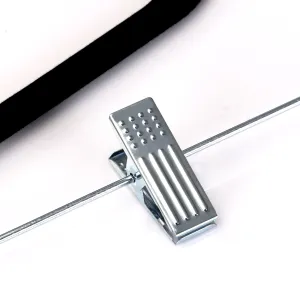 ZOYER Velvet Skirt Hangers (20 Pack) with Clips - Velvet Clothes Hangers Non-Slip Pant Hangers - Black